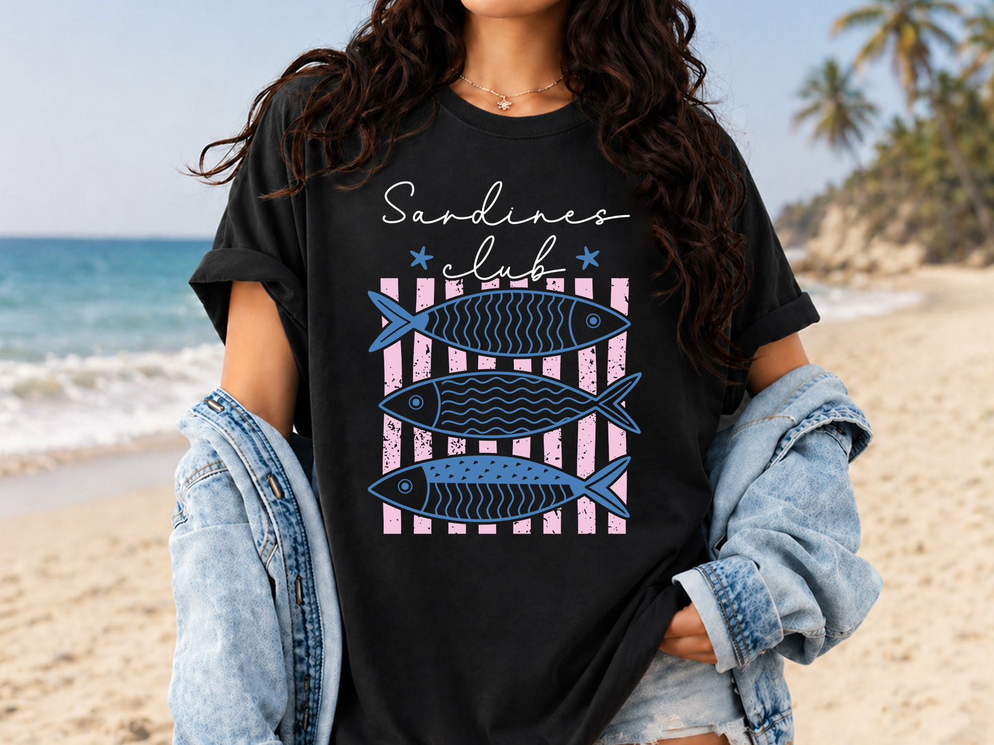Sardines Club, Coastal Summer PNG Design