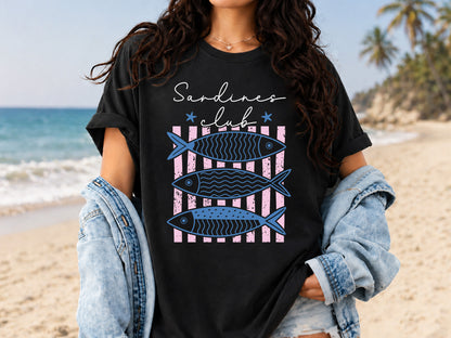 Sardines Club, Coastal Summer PNG Design