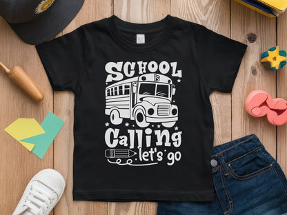 School Is Calling Let's Go, Back to School Quote SVG