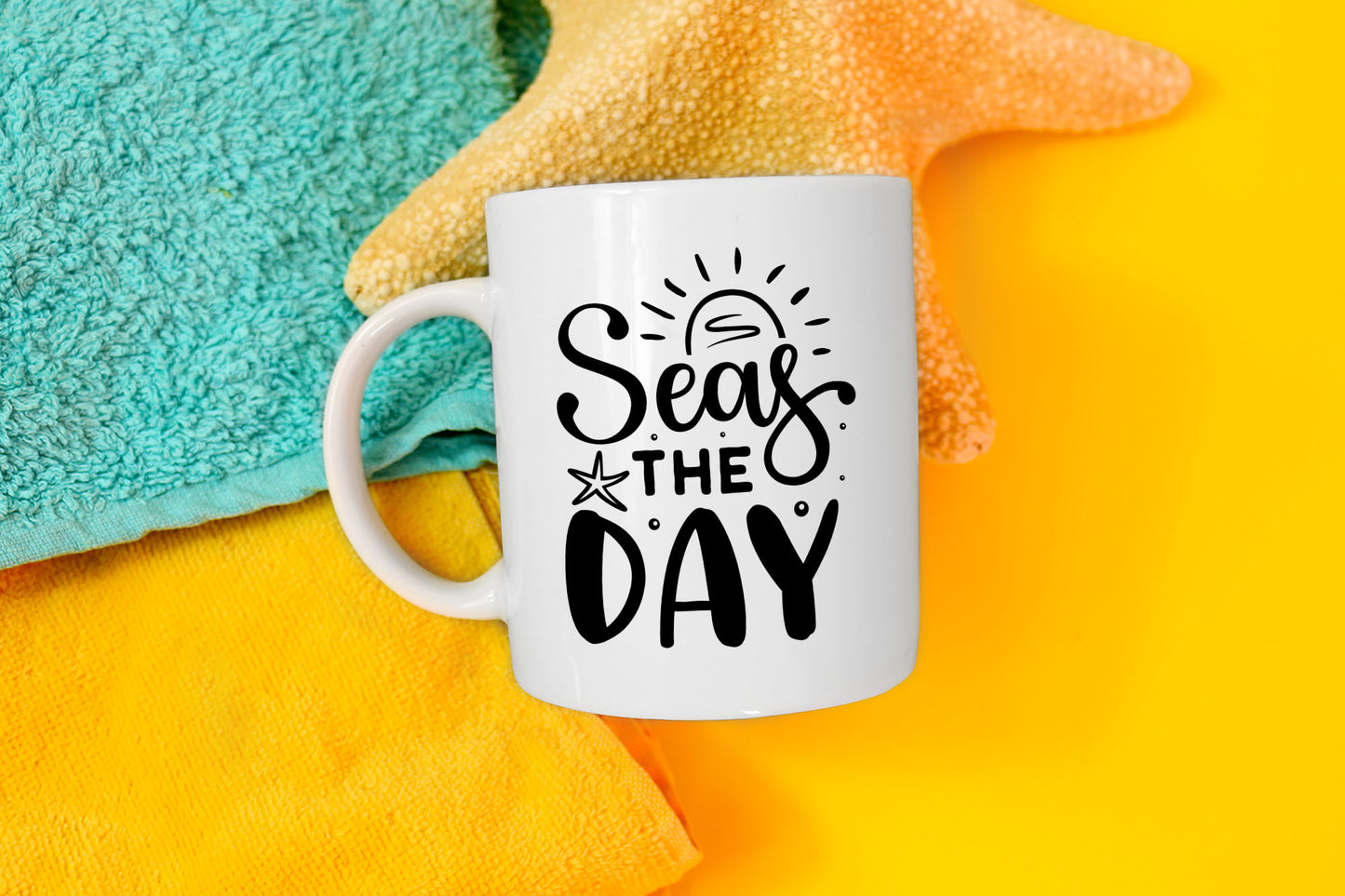 Seas the Day, Beach SVG Vector
