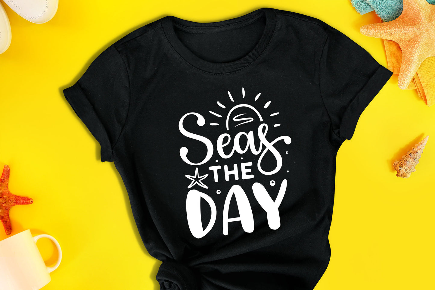 Seas the Day, Beach SVG Vector