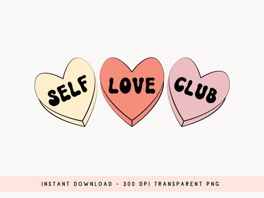 Self Love Club - Valentines Day Retro Sublimation