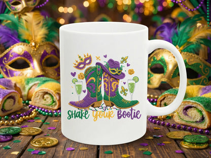 Shake Your Bootie, Faux Yarn Mardi Gras Sublimation