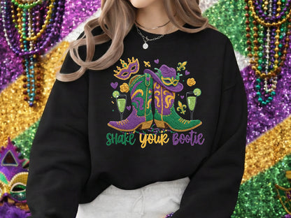 Shake Your Bootie, Faux Yarn Mardi Gras Sublimation