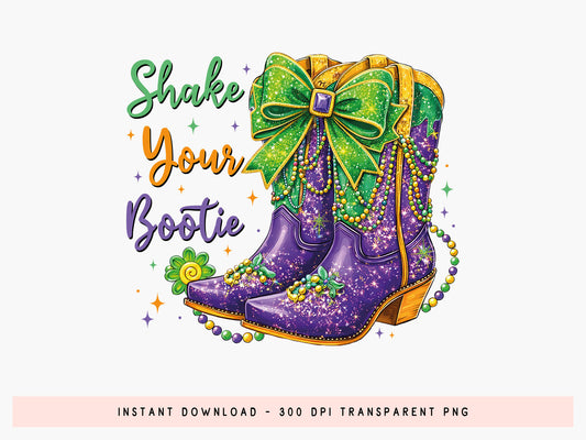 Shake Your Bootie, Preppy Mardi Gras Sublimation