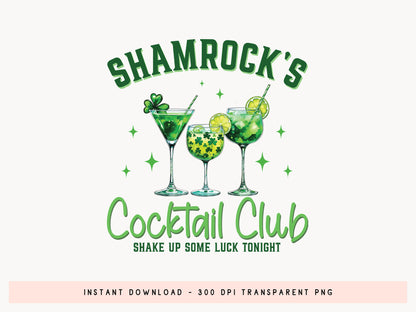 Shamrock's Cocktail Club, St. Patricks Day Sublimation