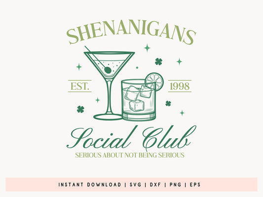 Shenanigans Social Club, St Patrick's Day SVG File