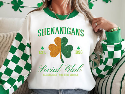 Shenanigans Social Club, St Patrick's Day Sublimation PNG