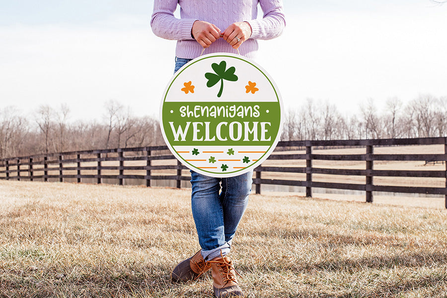 Shenanigans Welcome, St Patrick's Day, Farmhouse Sign