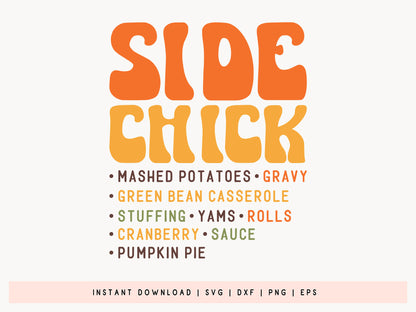 Side Chick - Retro Thanksgiving SVG Design