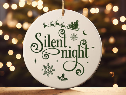 Silent Night - Best Christmas Ornament SVG Design