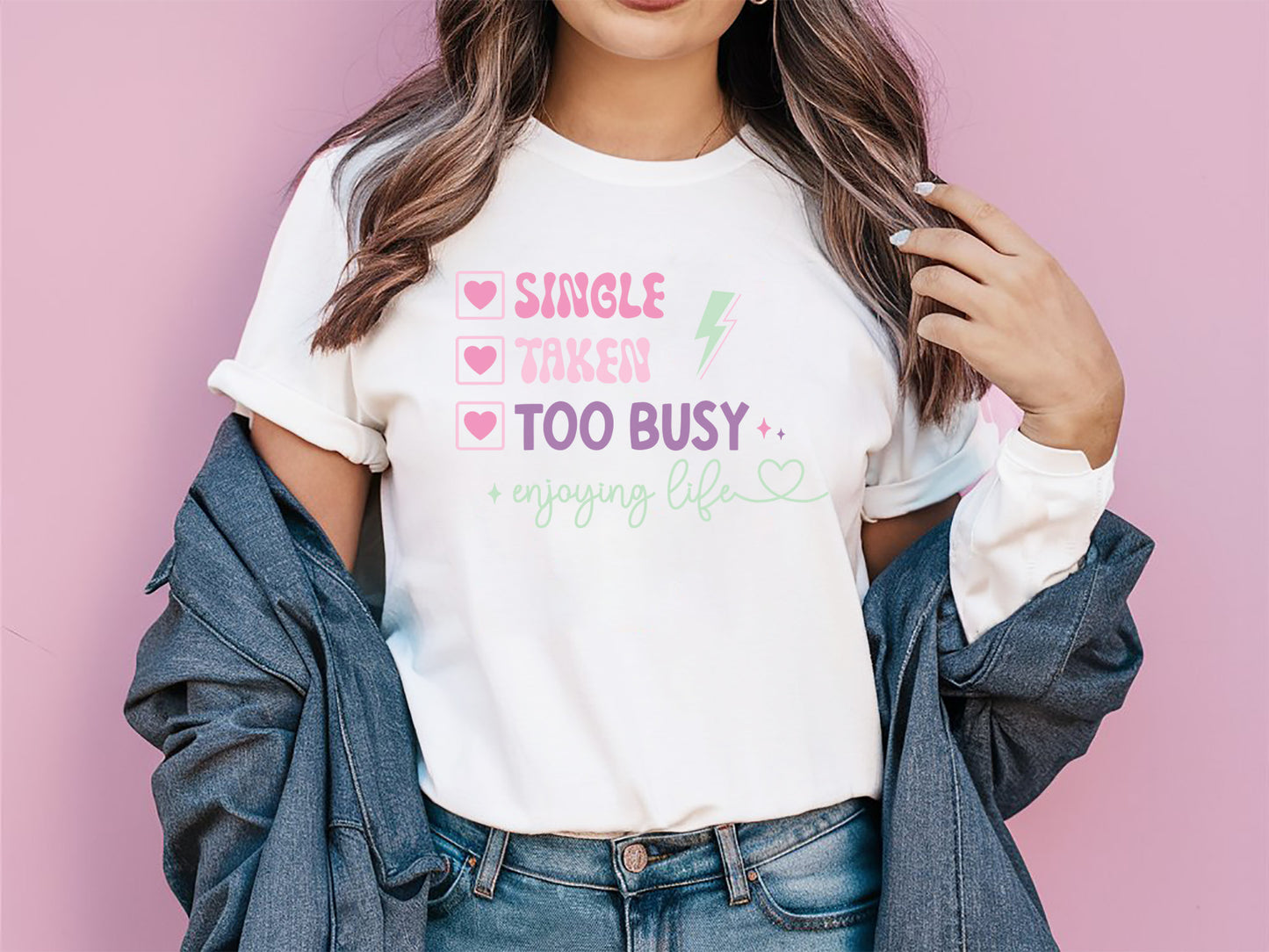 Single Taken Too Busy Enjoying Life - Girl Power SVG File