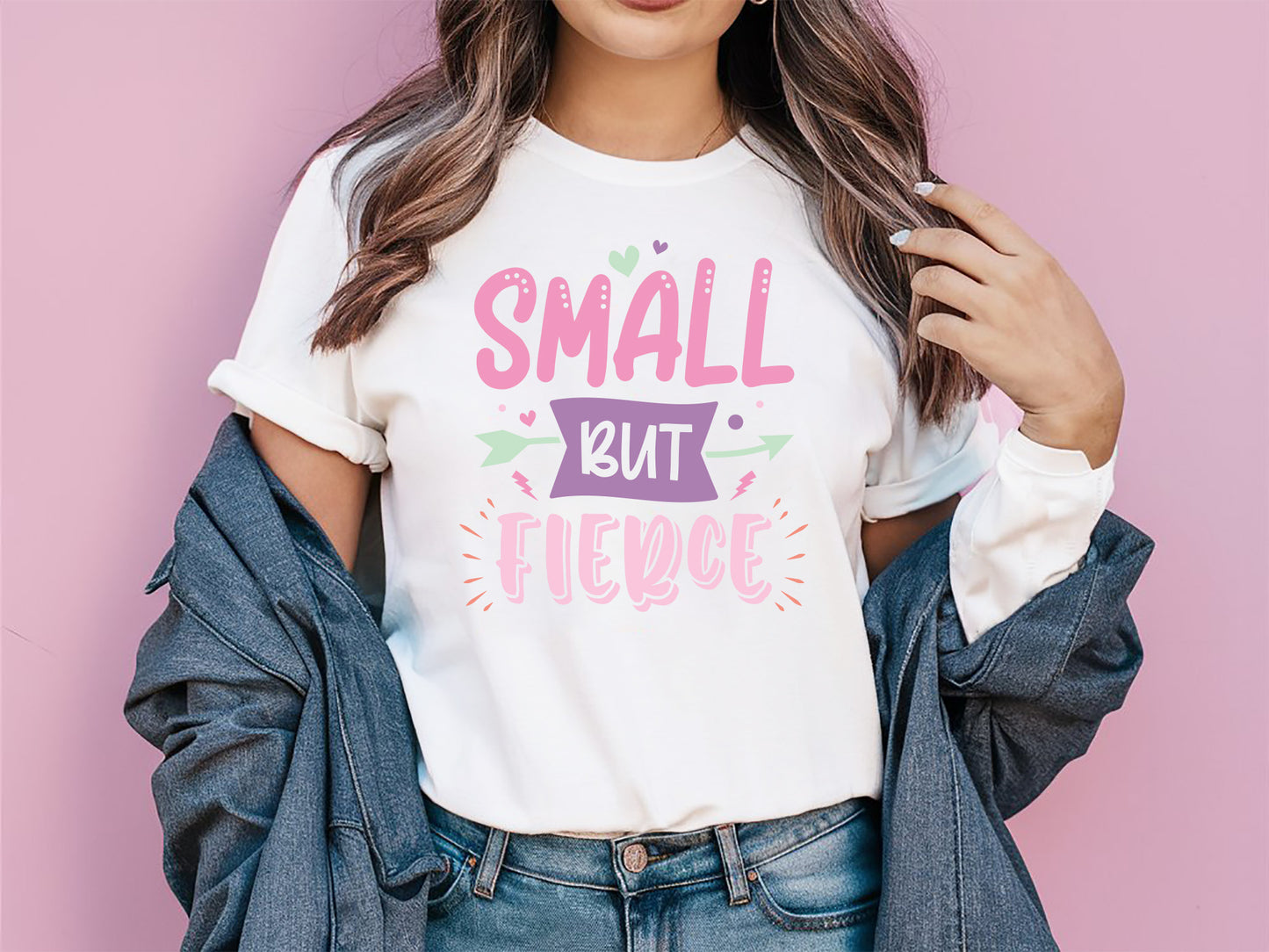 Small But Fierce - Cute Girl Power SVG Graphic