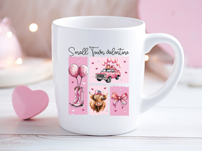 Small Town Valentine Coquette Bow PNG Sublimation