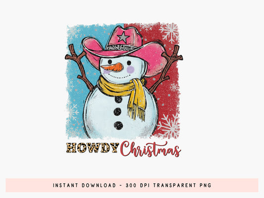Snowman Howdy Christmas Sublimation Transfer