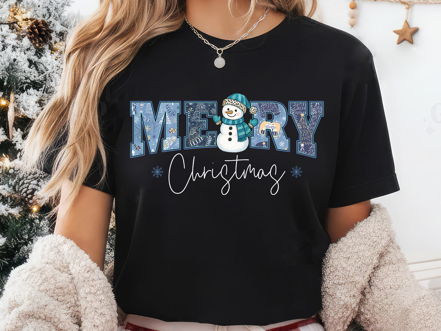 Snowman Merry Christmas Sublimation Transfer