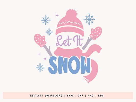 Snowman Quote SVG - Let It Snow