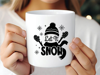 Snowman Quote SVG - Let It Snow