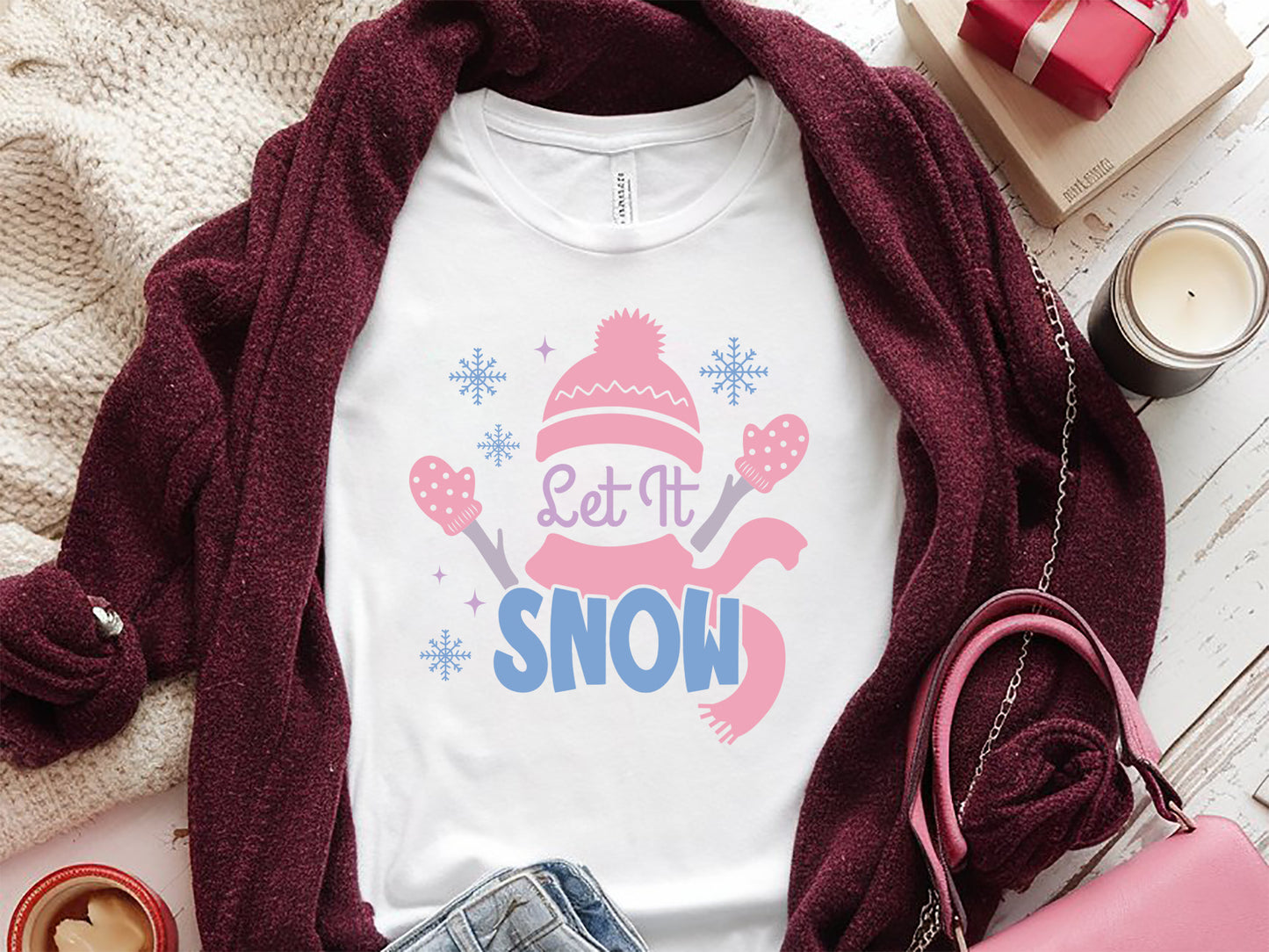 Snowman Quote SVG - Let It Snow