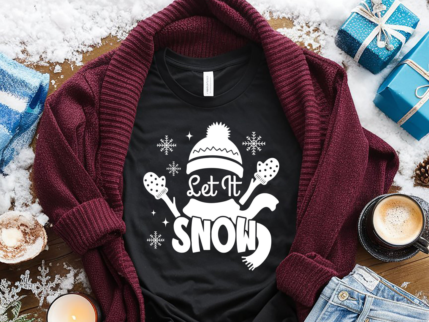 Snowman Quote SVG - Let It Snow