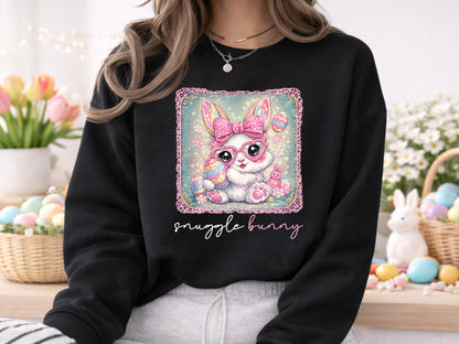 Snuggle Bunny, Easter Preppy Sublimation PNG