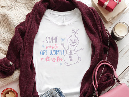 Some People are Worth Melting for - Snowman SVG File