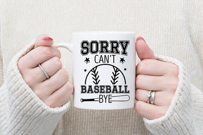 Sorry Can't Baseball Bye SVG Design Free