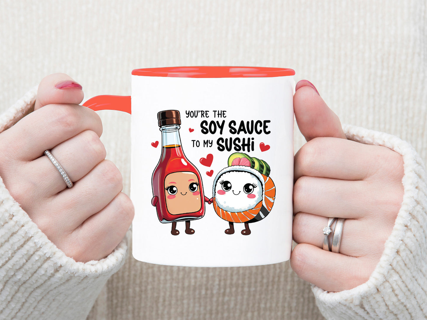 Soy Sauce to My Sushi Valentine Food Sublimation