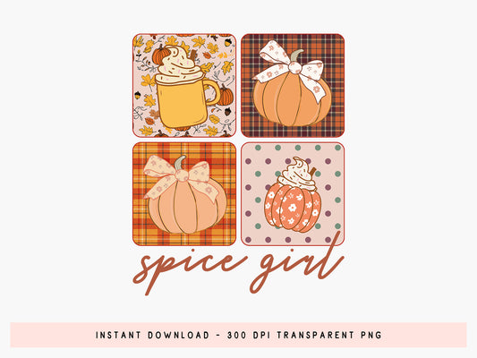 Spice Girl, Coquette Pumpkin Fall Sublimation
