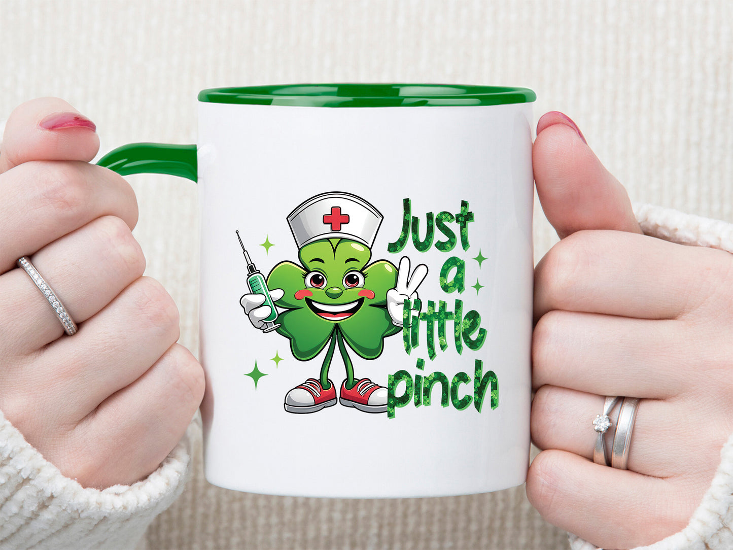 St. Patricks Day Nurse PNG Sublimation, Just A Little Pinch