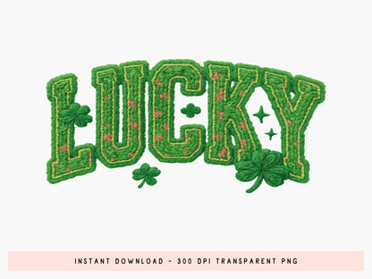 St Patrick's Day Faux Yarn Lucky Sublimation