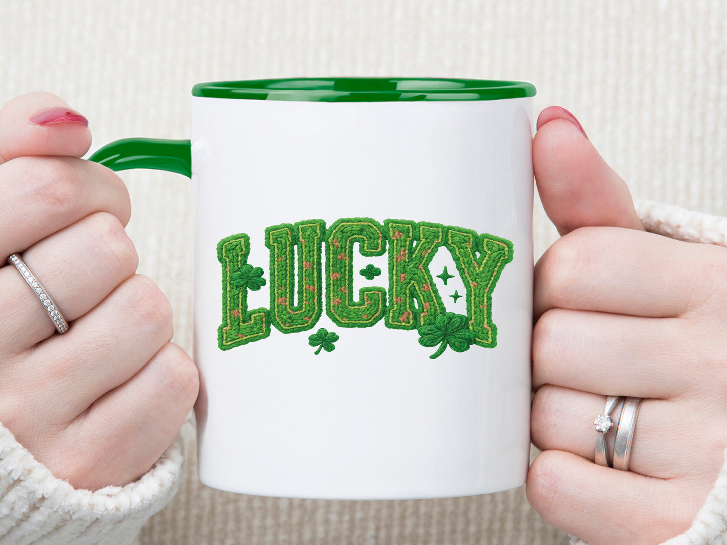 St Patrick's Day Faux Yarn Lucky Sublimation