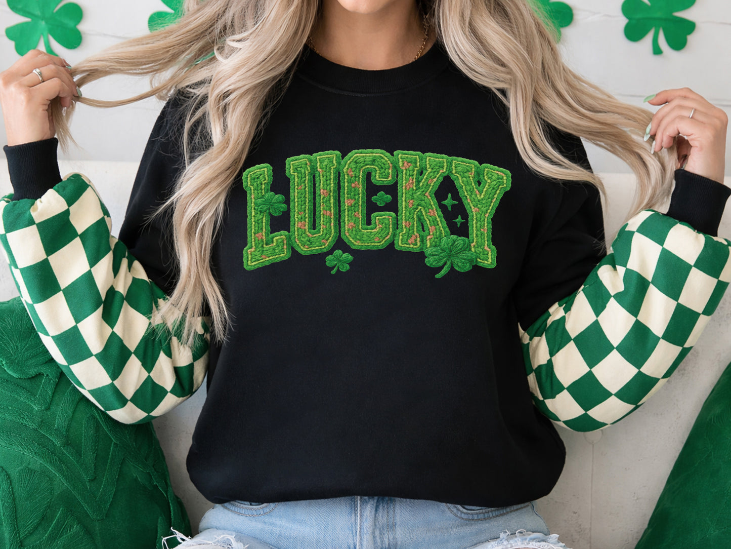 St Patrick's Day Faux Yarn Lucky Sublimation