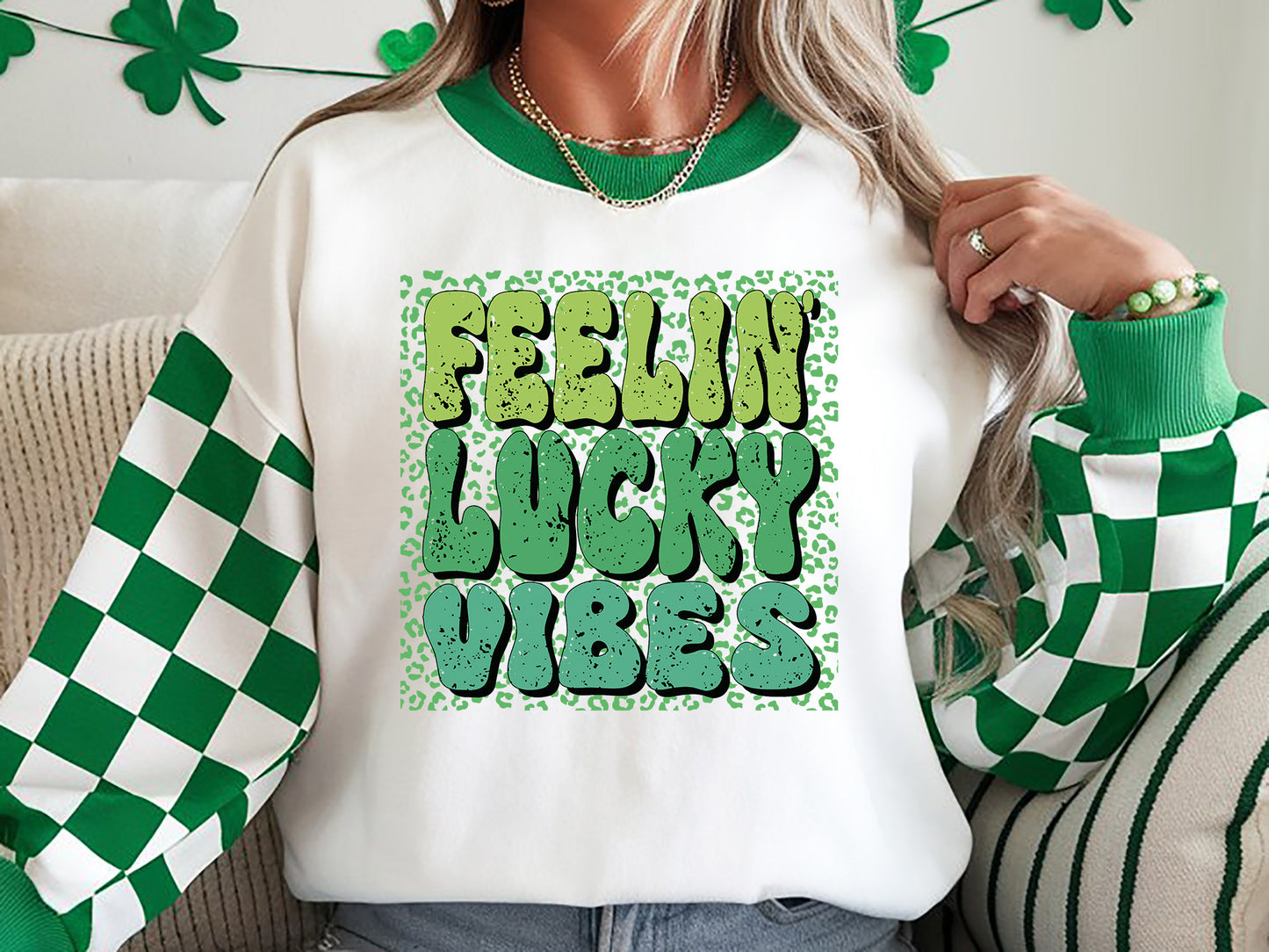 St Patrick's Day PNG Sublimation, Feelin' Lucky Vibes