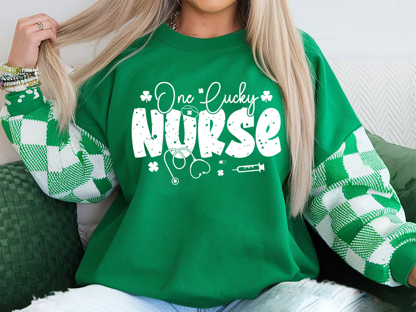 St Patrick's Day SVG File, One Lucky Nurse