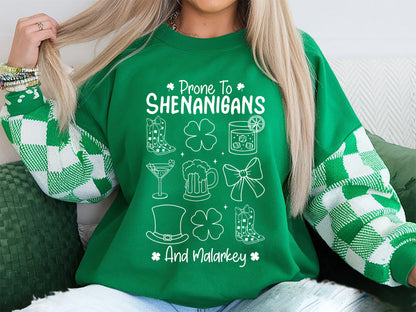 St Patrick's Day SVG File, Prone To Shenanigans & Malarkey