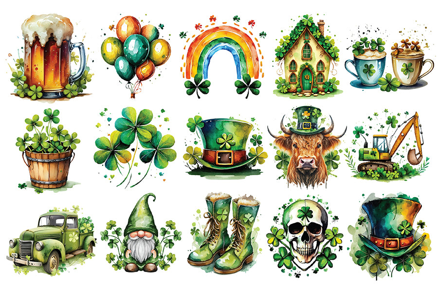 St Patricks Day Clipart PNG Bundle