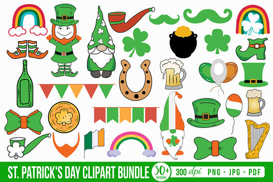 St Patricks Day Clipart - PNG Bundle