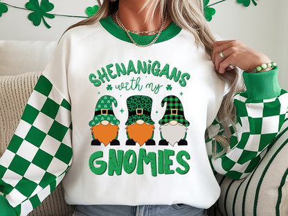 St Patricks Day PNG Sublimation, Shenanigans with My Gnomies