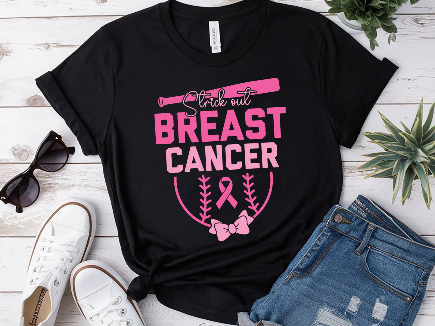 Strick Out Breast Cancer SVG Cut File