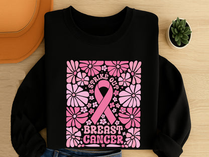 Strike Out Breast Cancer Boho Floral SVG