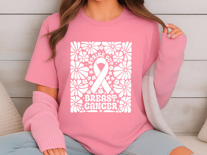 Strike Out Breast Cancer Boho Floral SVG