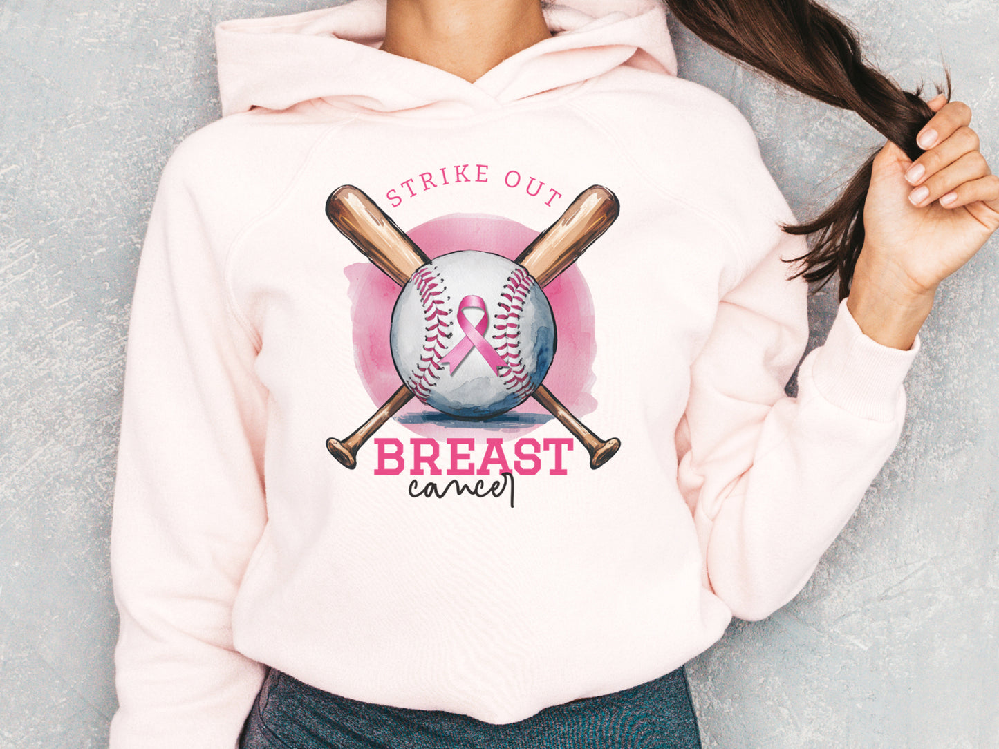 Strike Out Breast Cancer PNG Sublimation Design