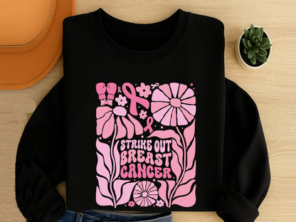 Strike Out Breast Cancer SVG Boho Flower