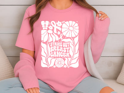 Strike Out Breast Cancer SVG Boho Flower