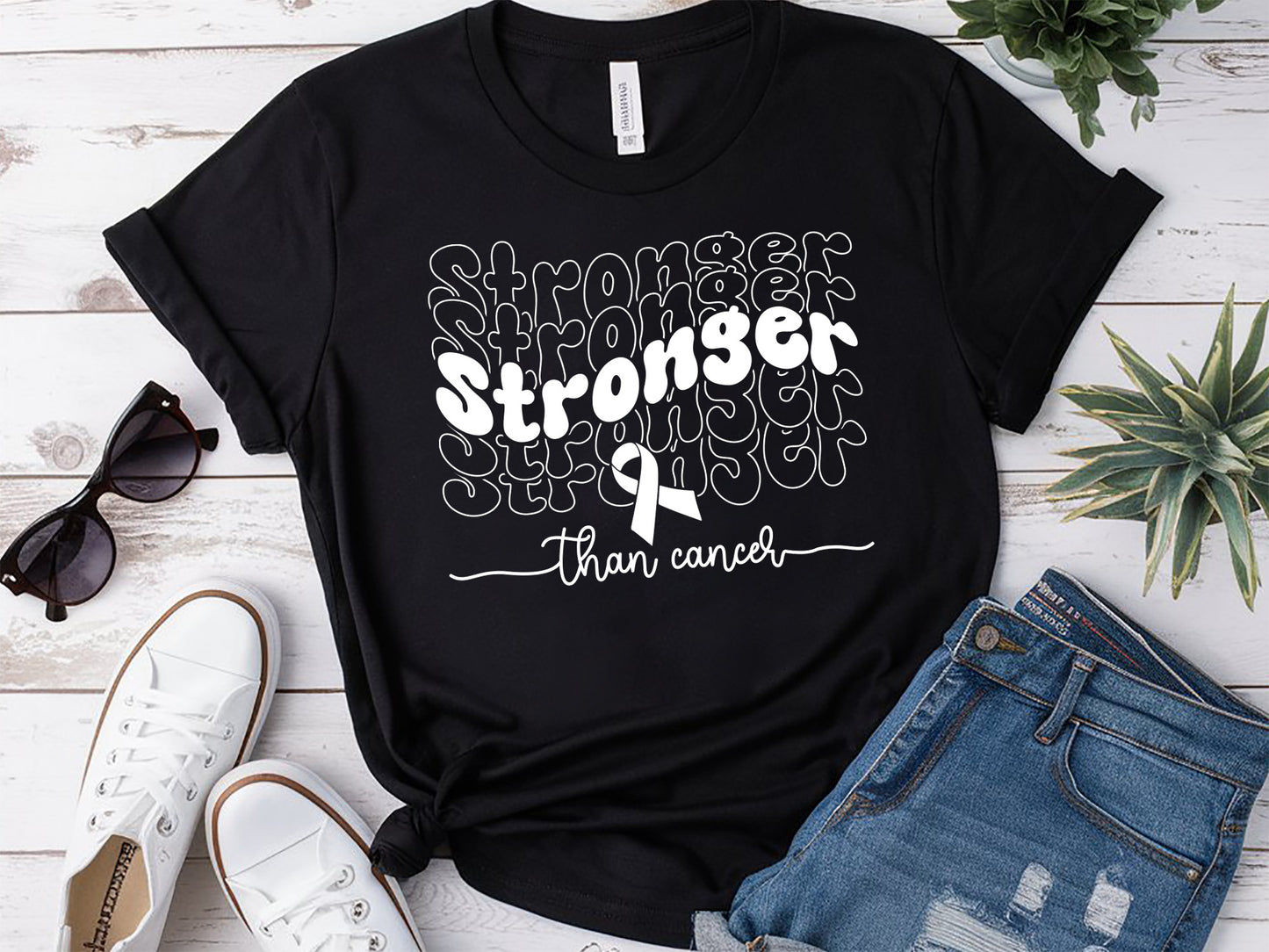 Stronger Than Cancer - Breast Cancer Awareness SVG