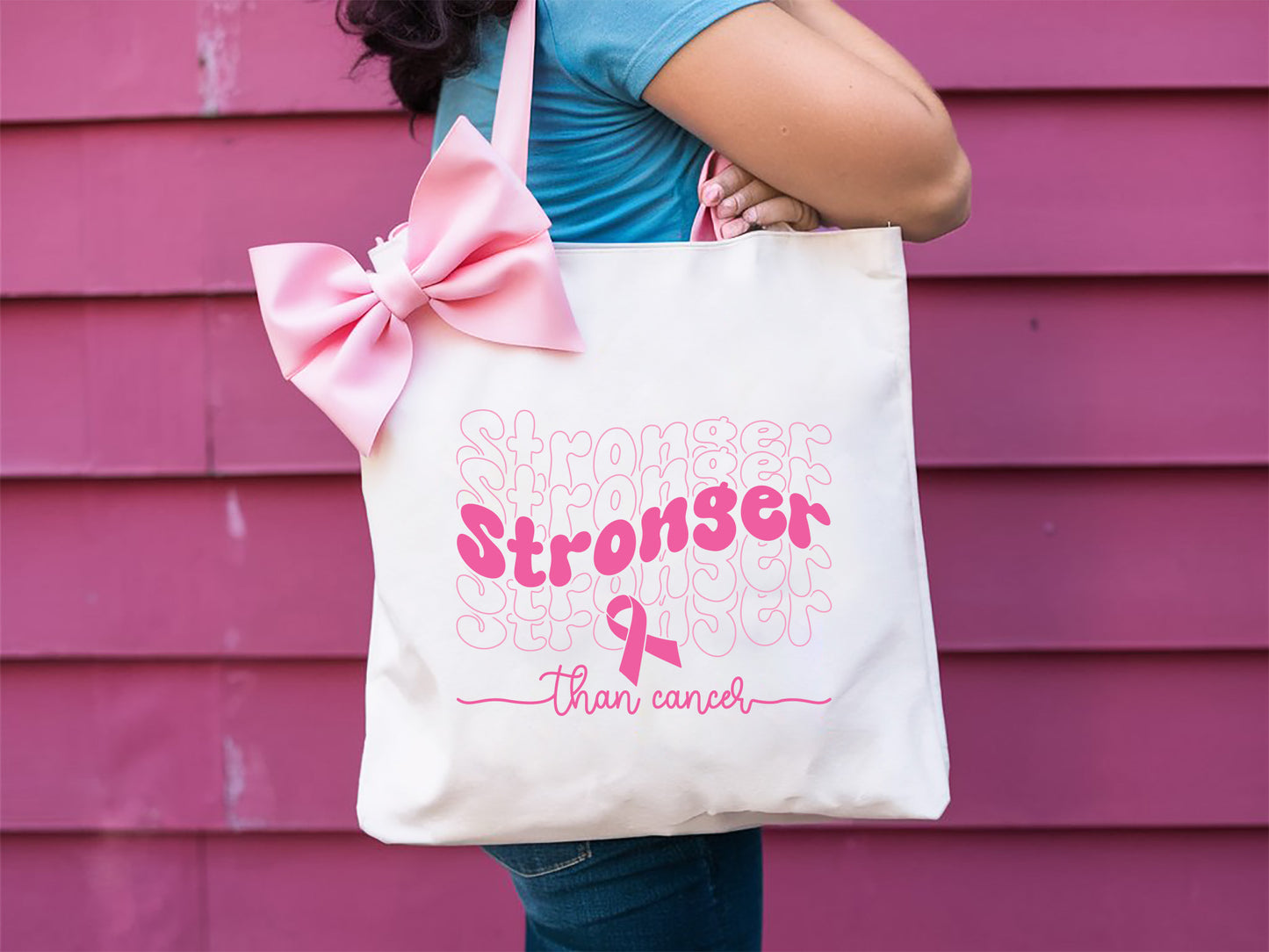 Stronger Than Cancer - Breast Cancer Awareness SVG