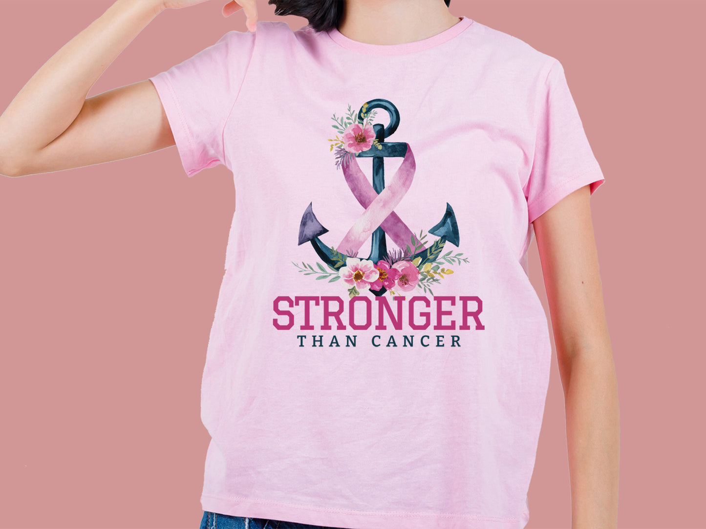 Stronger Than Cancer - Breast Cancer PNG Sublimation