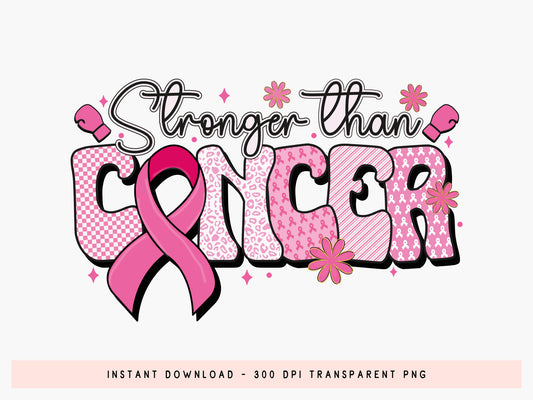 Stronger Than Cancer Preppy Sublimation Transfer
