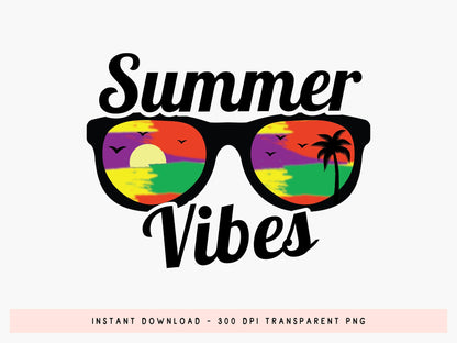 Summer Vibes Sublimation Print Design